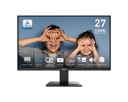 MSI PRO MP273U 27" UHD 4K 60Hz 4ms Built-in-Speakers IPS Business Monitor