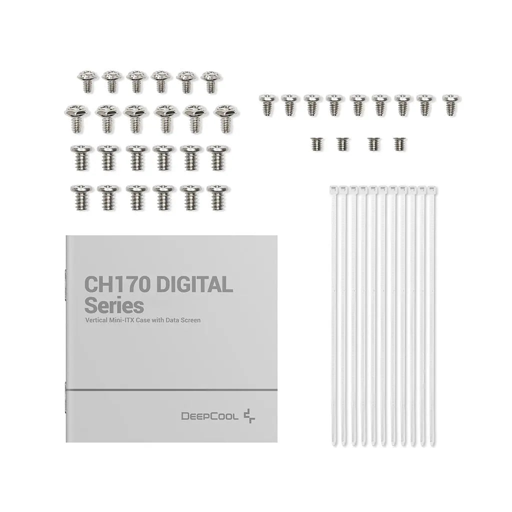 DeepCool CH170 WH Digital Mini ITX Computer Cabinet - White