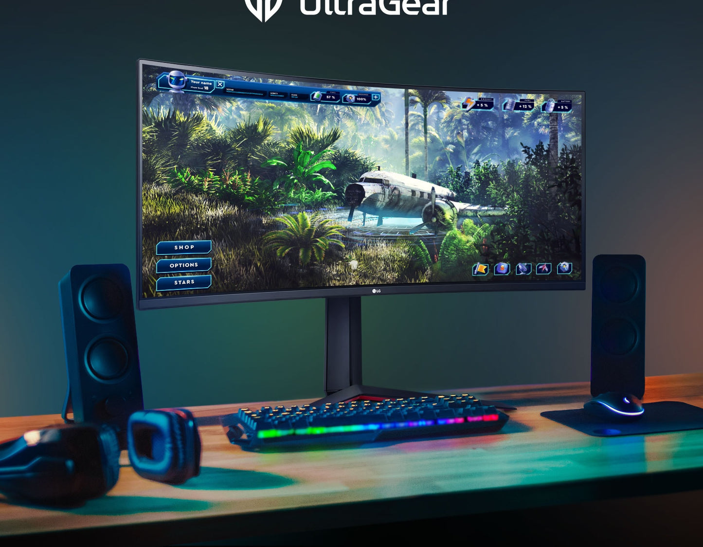 LG UltraGear 34GP63A 34" 160Hz 1440p WQHD VA Panel HDR10 Curved Gaming Monitor with Dual Speakers