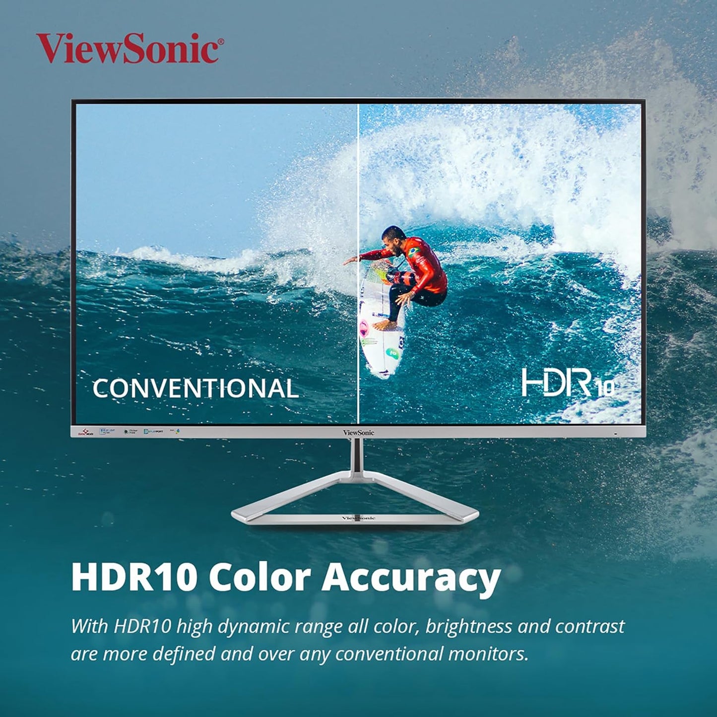ViewSonic VX3276-MHD-3 32” 75Hz HDR10 1080p FHD sRGB IPS Panel Monitor