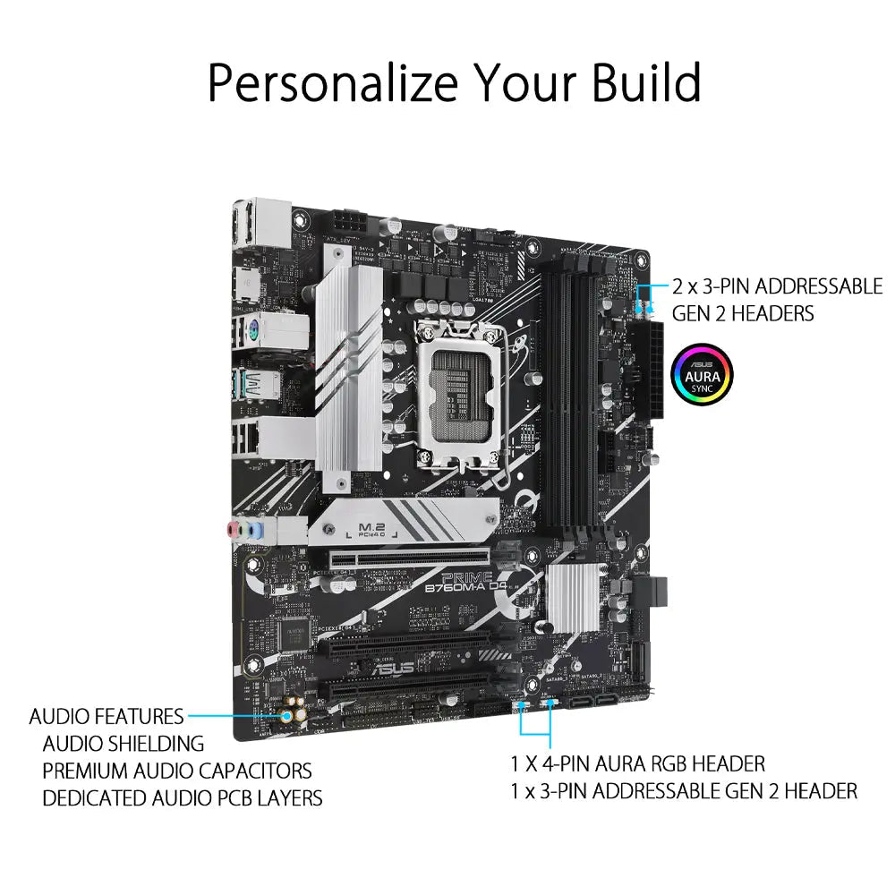 ASUS PRIME B760M-A Intel LGA 1700 Micro-ATX DDR5 Motherboard
