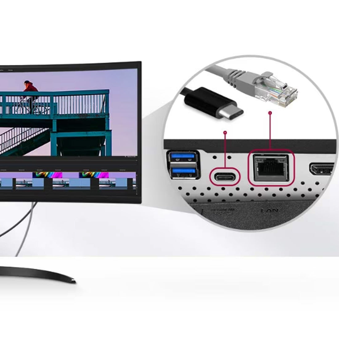 LG 34WQ75C-B 34-inch QHD IPS with Dual Speakers and USB-C Port Ultrawide Monitor