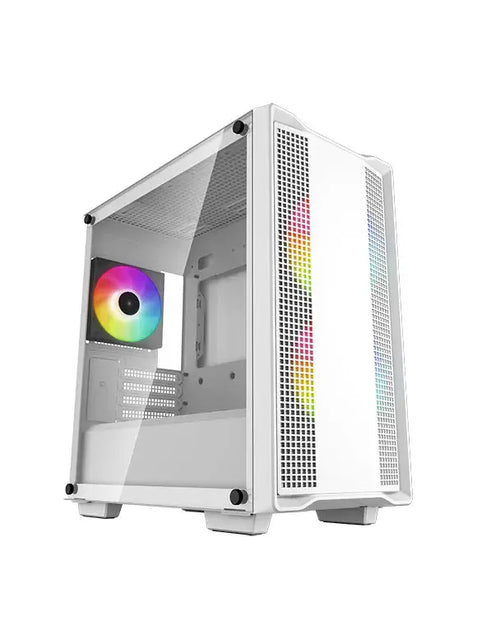 Deepcool CC360 ARGB Tempered Glass Side Panel M-ATX Tower Cabinet - White