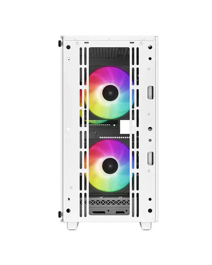 Deepcool CC360 ARGB Tempered Glass Side Panel M-ATX Tower Cabinet - White