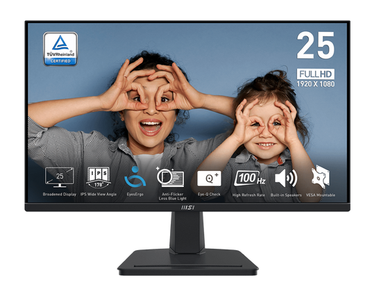 MSI PRO MP251 24.5" 1080FHD 100Hz 4ms IPS Business Monitor