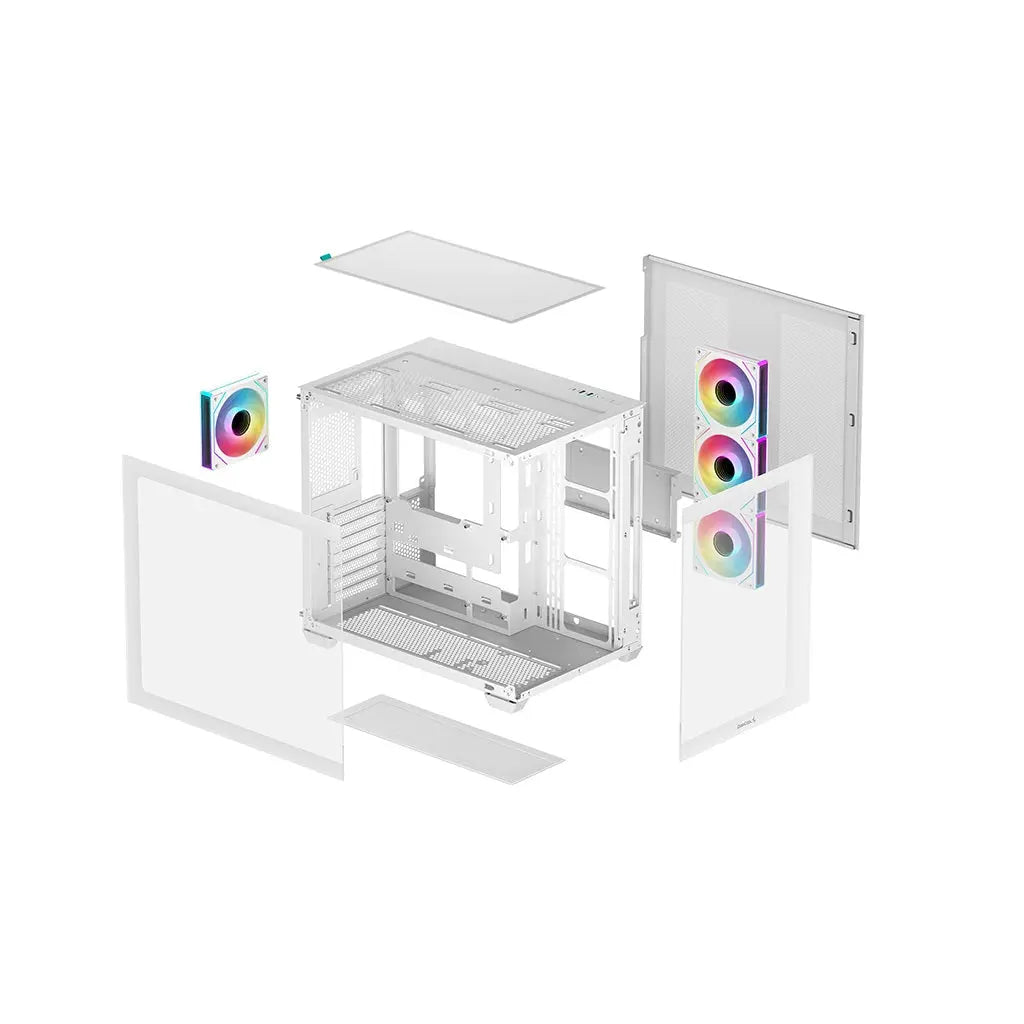 DeepCool CG530 4F Tempered Glass ATX Mid Tower Cabinet-White