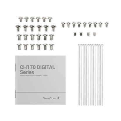DeepCool CH170 WH Digital Mini ITX Computer Cabinet - White