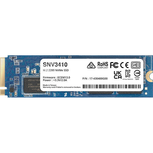 Synology SNV3410 800GB M.2 2280 NVME SSD Internal Solid State Drive for NAS