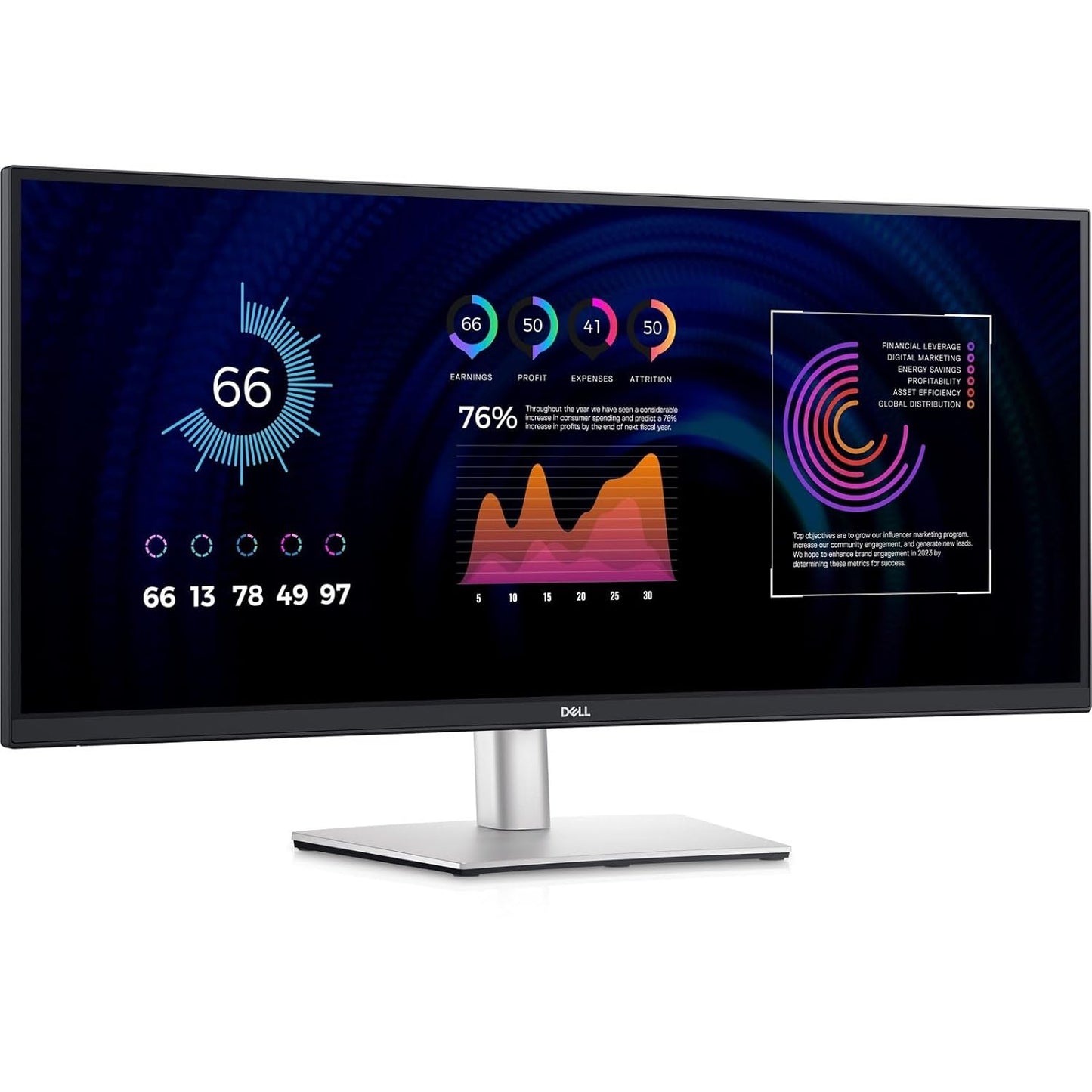 Dell P3424WE 34-inch Ultrawide Monitor with 1440p Curved Display and USB-C Hub Connectivity