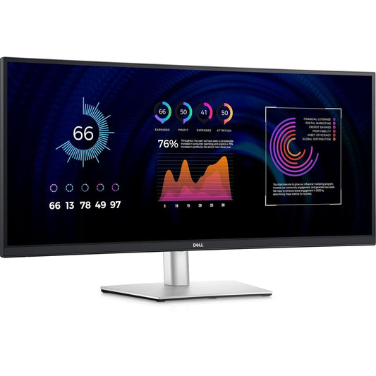 Dell P3424WE 34-inch Ultrawide Monitor with 1440p Curved Display and USB-C Hub Connectivity