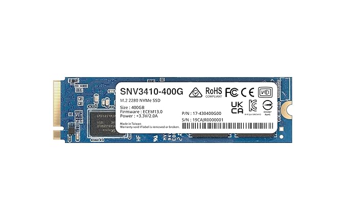 Synology SNV3410 400GB NVME Internal SSD Solid-State Drive for NAS