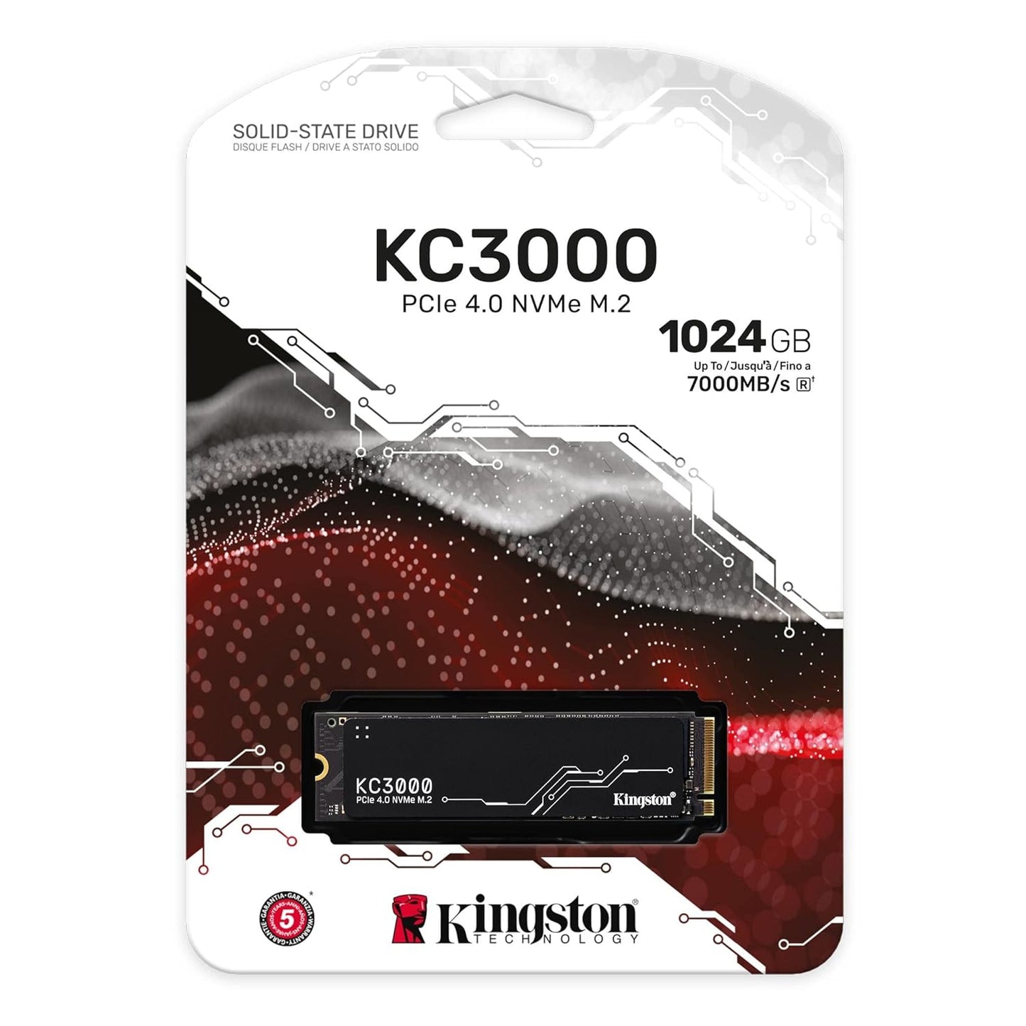 Kingston KC3000 2TB M.2 2280 PCIe 4.0 NVMe Gen4 3D NAND Internal Solid State Drive - Black