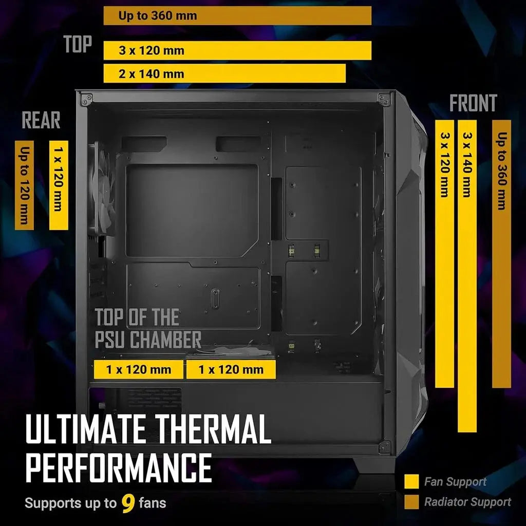 Antec DF600 Flux ARGB Tempered Glass Side Panel ATX Mid Tower Gaming Cabinet - Black