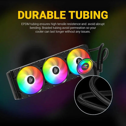 Ant Esports ICE-360 360mm ARGB  AIO CPU Liquid Cooler - Black