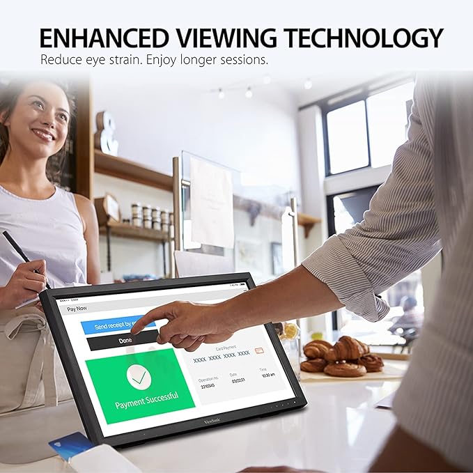 ViewSonic TD2223 22” FHD 75Hz VA Panel IR Touch Screen Monitor with Integrated Speakers