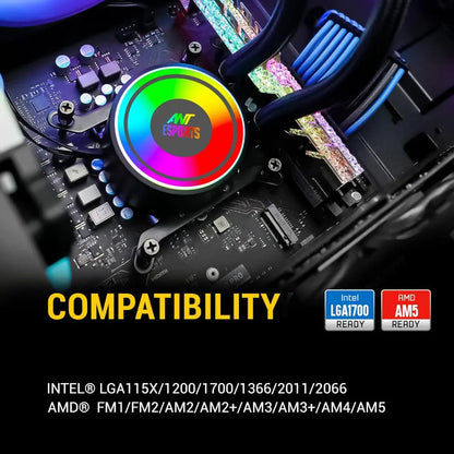 Ant Esports ICE-360 360mm ARGB  AIO CPU Liquid Cooler - Black