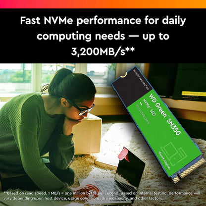 Western Digital 500GB WD Green SN350 NVMe Internal SSD Solid State Drive