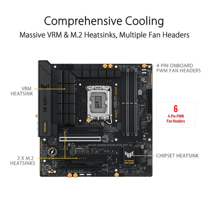ASUS TUF GAMING B760M-PLUS WIFI II DDR5 Intel B760 LGA 1700 Micro-ATX Motherboard