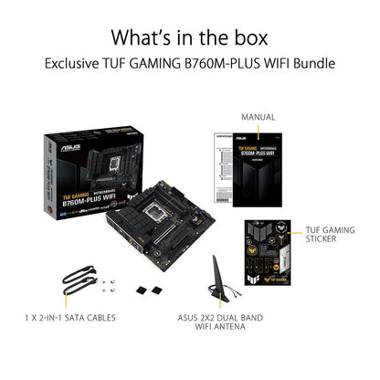 ASUS TUF GAMING B760M-PLUS WIFI II DDR5 Intel B760 LGA 1700 Micro-ATX Motherboard