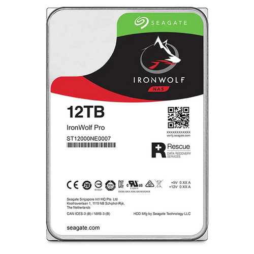 Seagate IronWolf Pro 12TB 7200 RPM 3.5" SATA 6Gb/s Enterprise NAS Internal Hard Drive