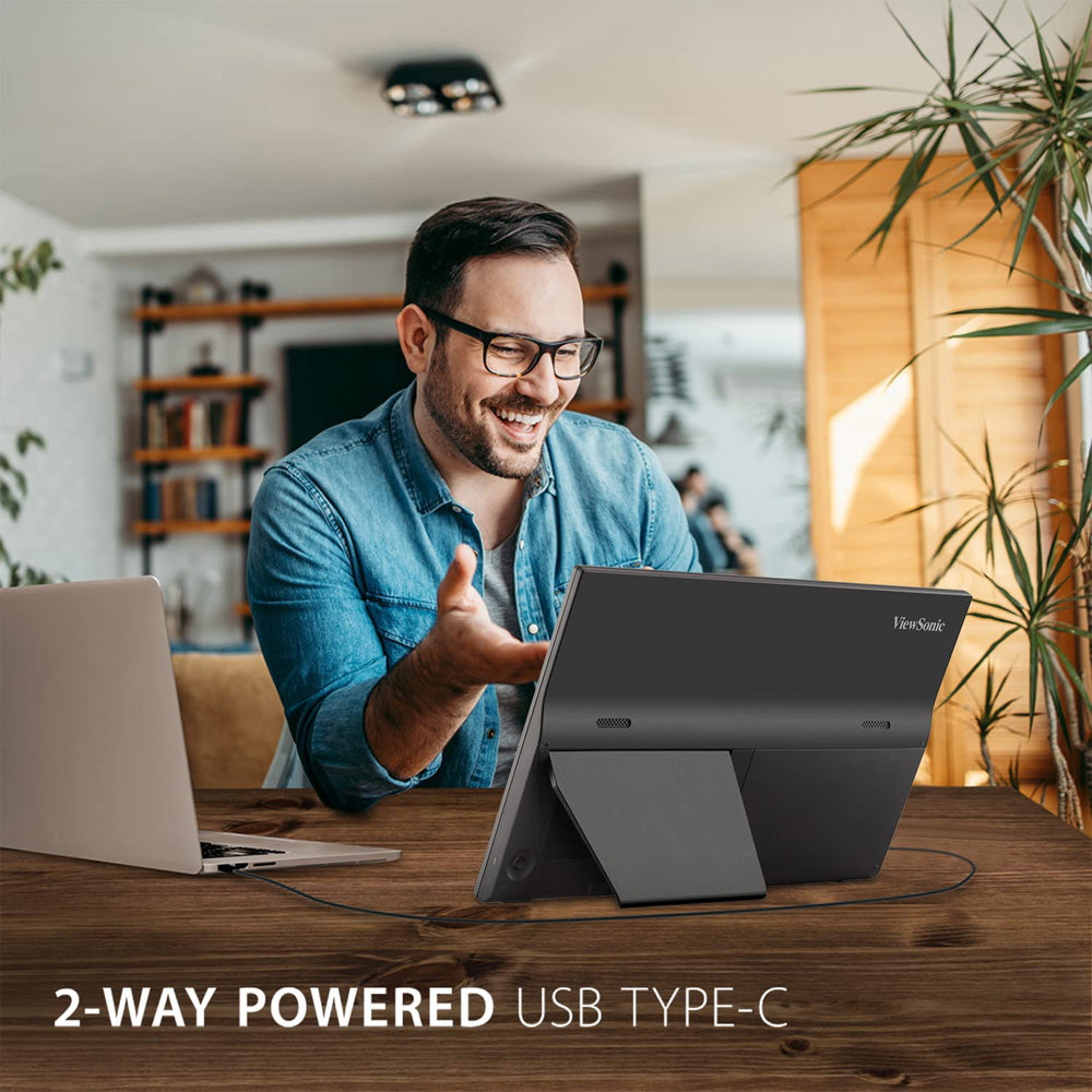 ViewSonic VA1655 16” 60Hz 1080p FHD USB Type-C IPS Panel Portable Monitor with Dual Speakers