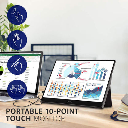 ViewSonic TD1655 16” 60Hz FHD USB-C IPS Panel Multi-Touch Portable Monitor with Speakers